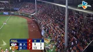 20130601 CPBL 犀牛V.S獅 9上 林瑋恩出局林岳平守住勝利