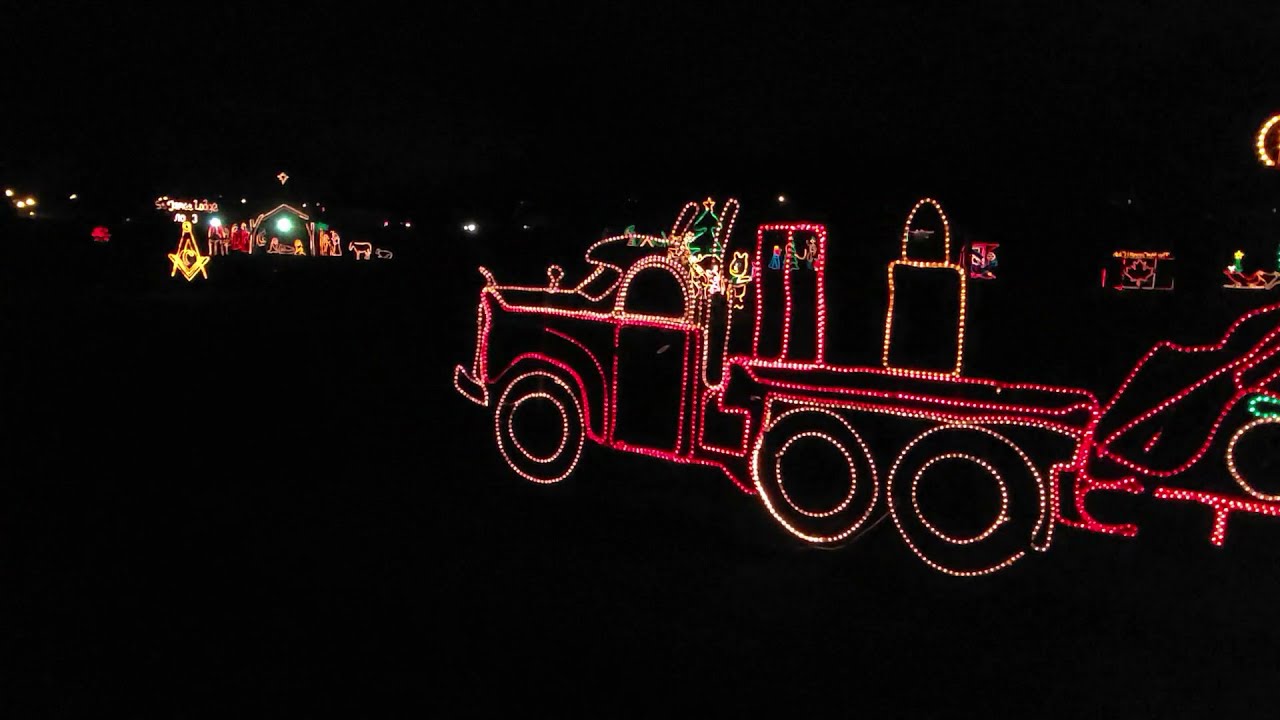 Holiday Light Display St Marys, Ontario Christmas Lights at night