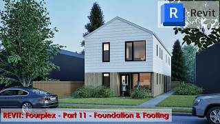 Revit Step By Step for Beginners: Creating a fourplex - Part 11: Adding Foundation Walls, Footings