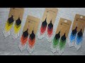 How to make beaded earrings / Fringe earring tutorial / jewelry for beginners/ earrings step by step