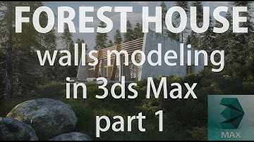 FOREST HOUSE TUTORIAL│part 1│walls modeling with 3ds Max