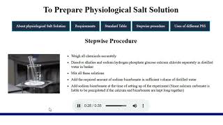 Physiological Salt Solution Used in Experimental Pharmacology | In-silico Study | Expharma Software screenshot 2