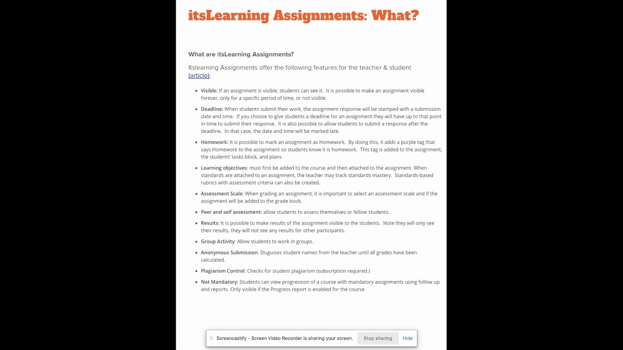 itslearning Assignments - What? - GEM - BCSC
