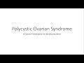 Polycystic Ovarian Syndrome (PCOS) - Gynecology for Medical Students