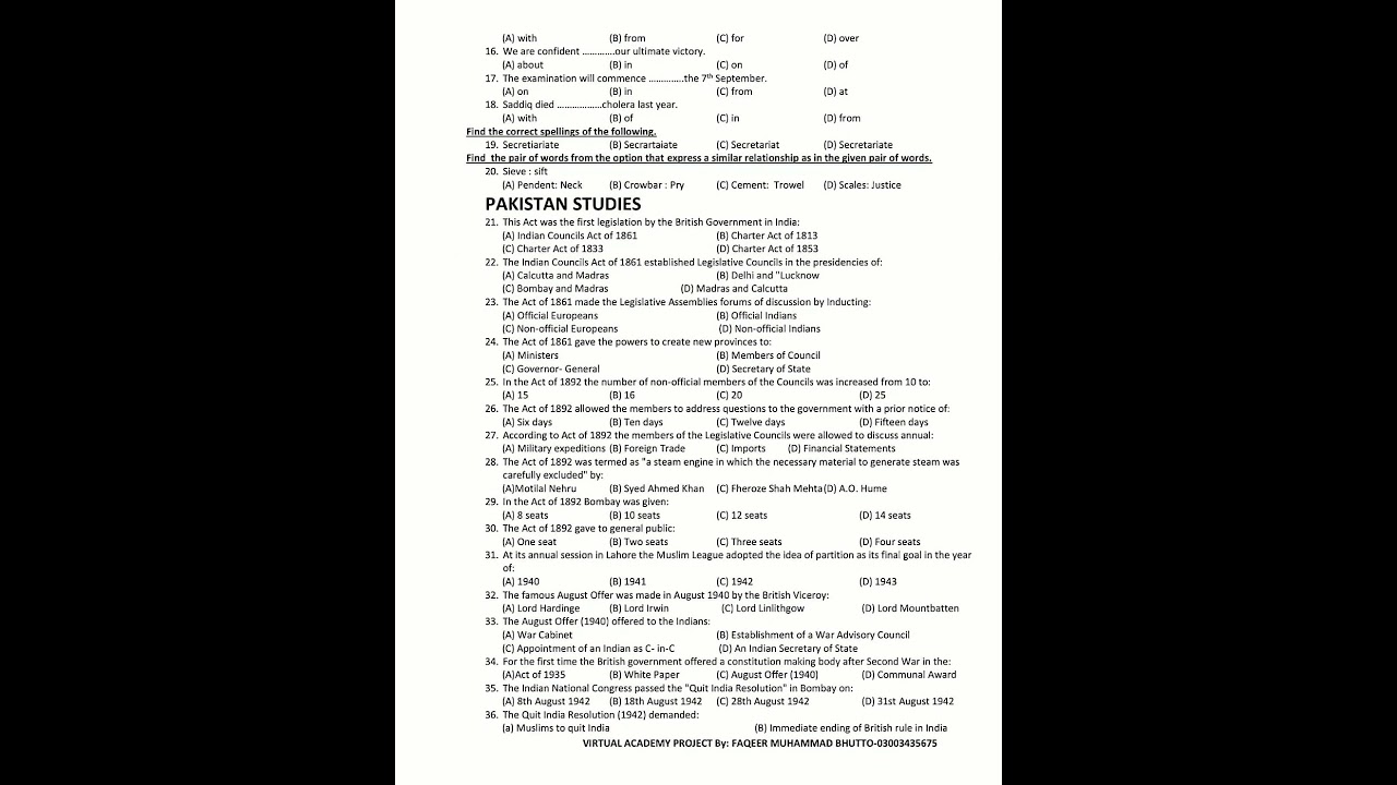 SPSC/SST BPS 16/ General Category guess Test Paper |self preparation22 |