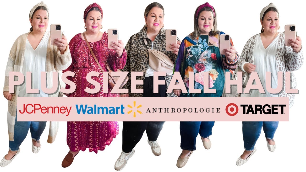 8 PLUS SIZE Outfits You'll Love! | PLUS SIZE Fall Haul | Walmart, Target, JCP, and Anthropologie