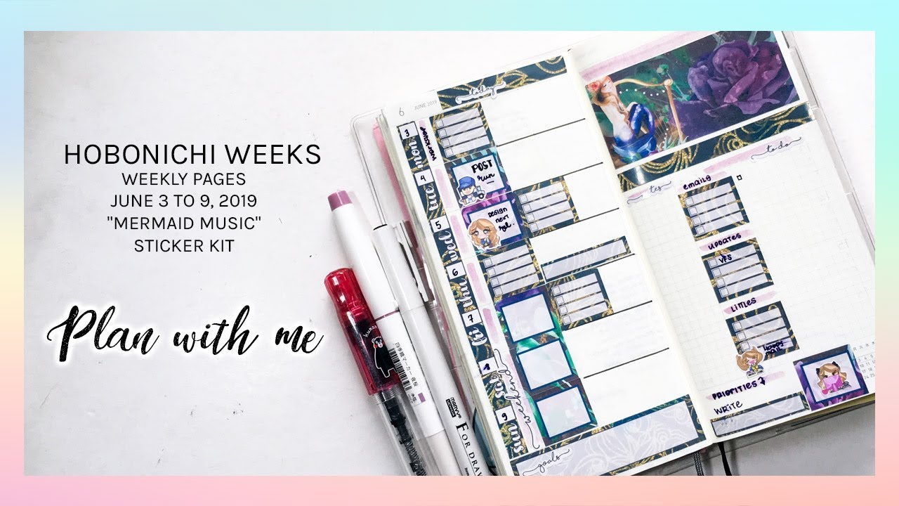 HOBONICHI WEEKS Plan With Me | Mermaid Music Sticker Kit | paperjoyph ...