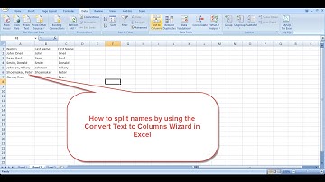 Split names by using the Convert Text to Columns Wizard-Excel
