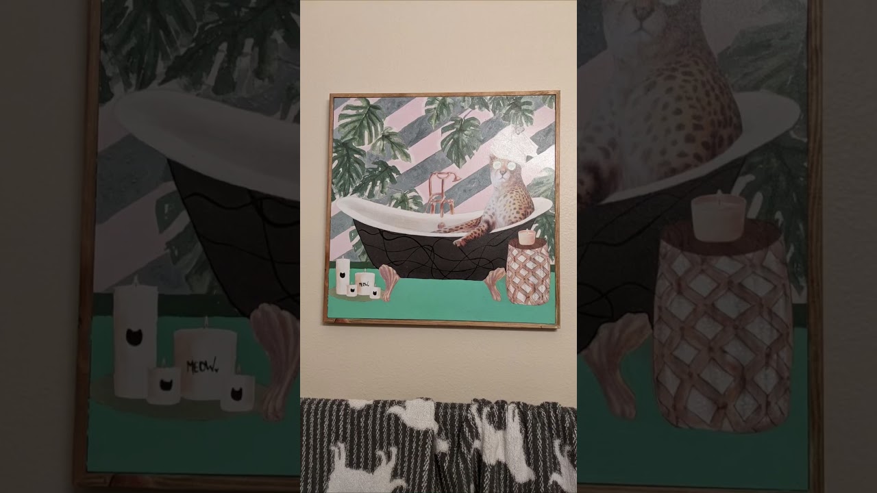 Bathroom Wall Art Transformation 🖌️🎨