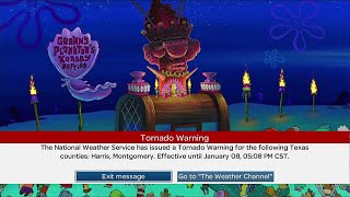 EAS Tornado Warning – Houston, TX (1/8/2022) (AT&T U-Verse)