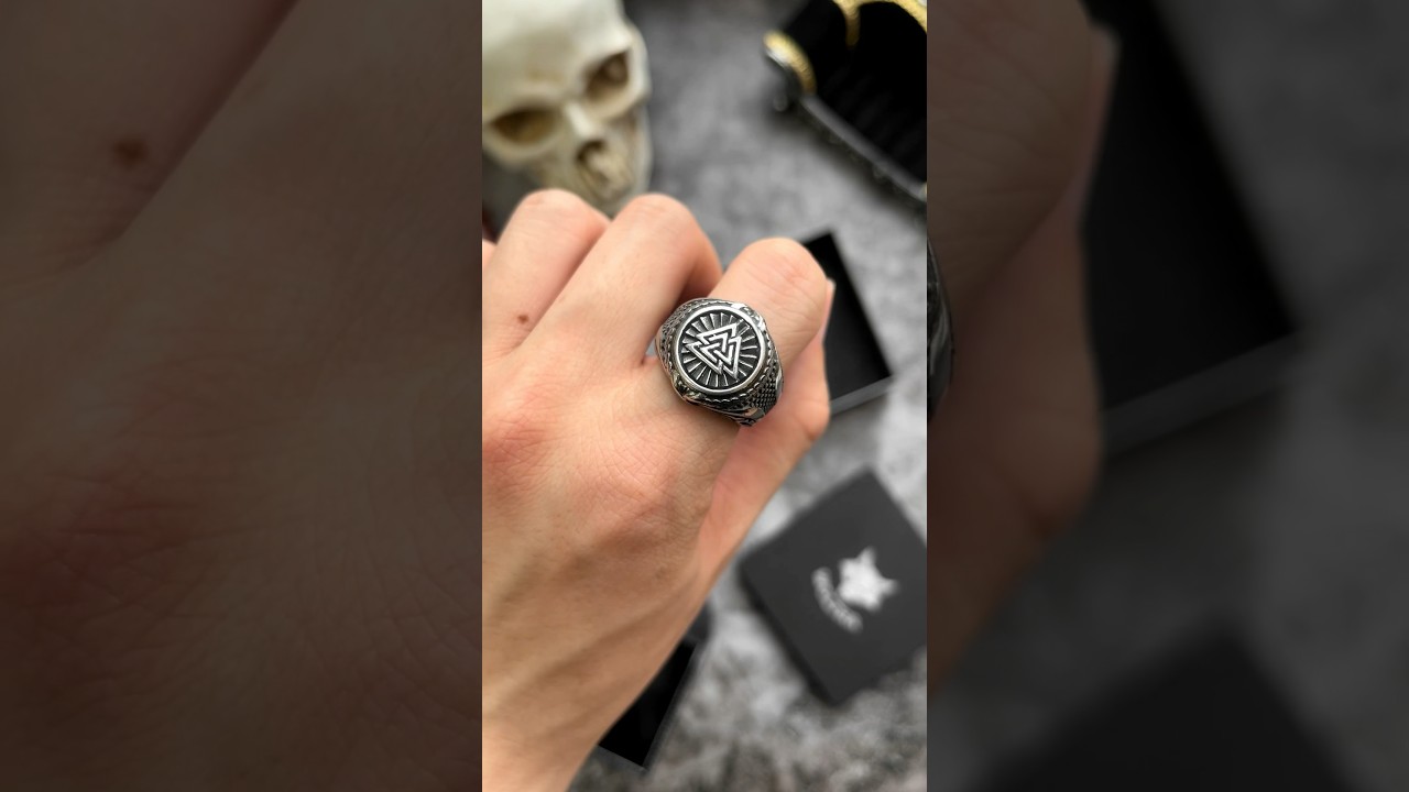 Vintage Viking Valknut Ring 
