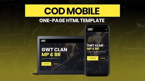Call of Duty: Mobile - Clan Website HTML Template