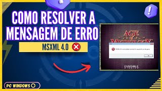 🎮 Como Corrigir o Erro MSXML 4.0 no Age of Mythology Gold Edition (PC) 🔧