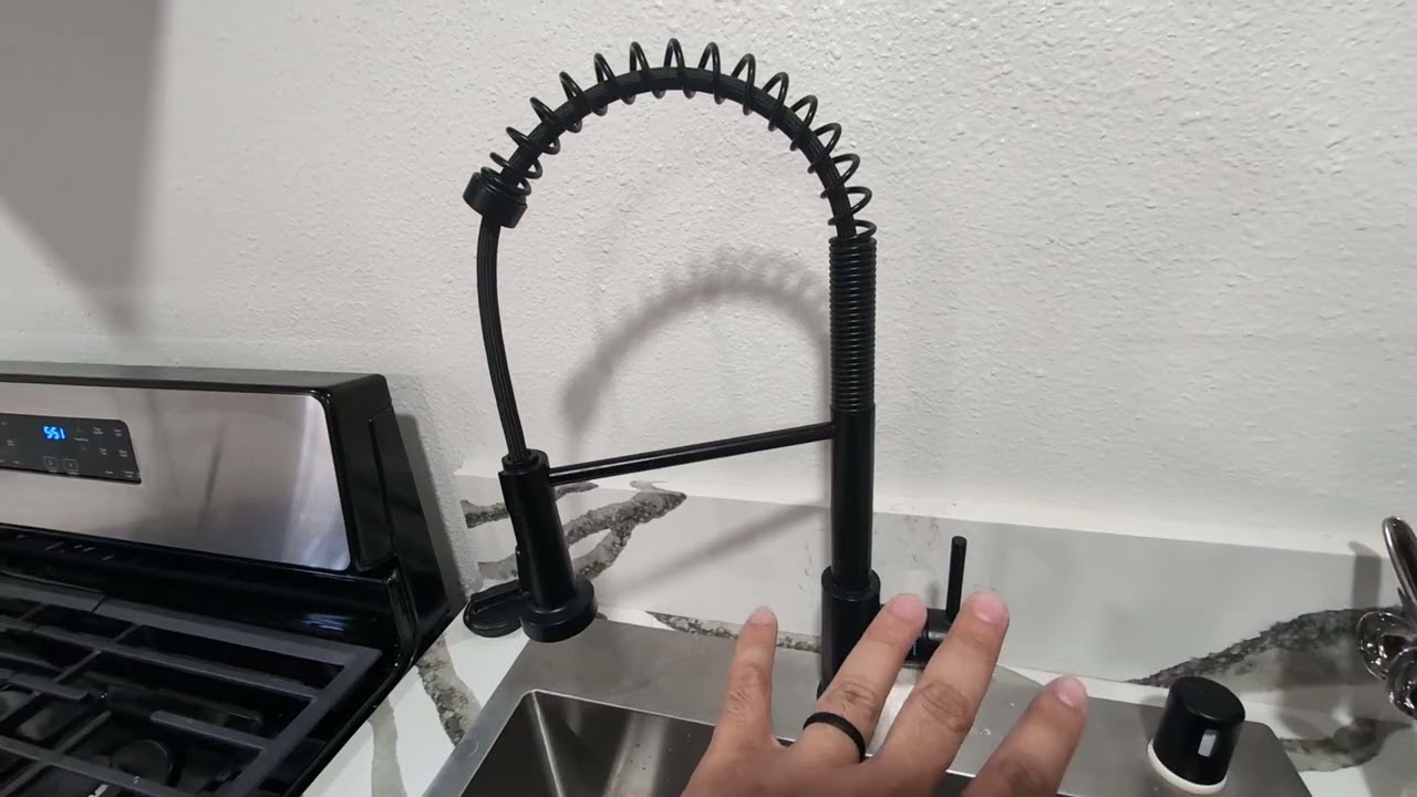 Glacier Bay Paulina Single Handle Spring Neck Pull Down Sprayer Kitchen Faucet Review