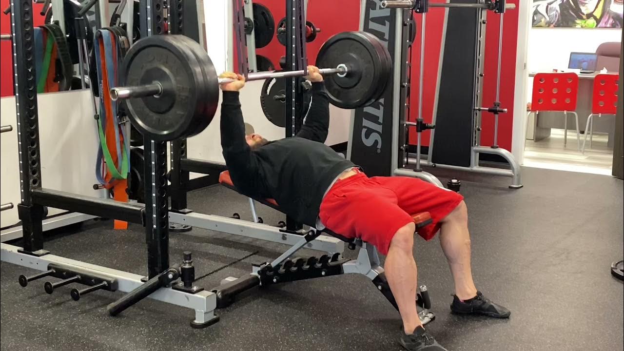 Slight Inclined Reverse Bands Bench Press YouTube