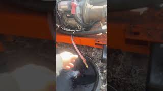 17vs Wolfe ridge splitter oil change. Simple #wolferidge #firewood