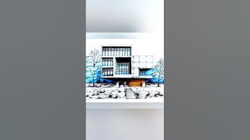 Marker Rendering🖌🎶#art #sketch #architecturedesign #drawing #howtodraw #buildingdesign #markersketch