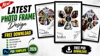 New Photo Frame PSD File Free Download | 3+ Unique Birthday Frame Designs screenshot 5