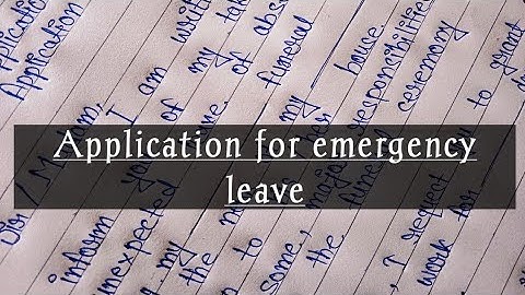How to write urgent/emergency leave application for office||Leave application||Formal letter