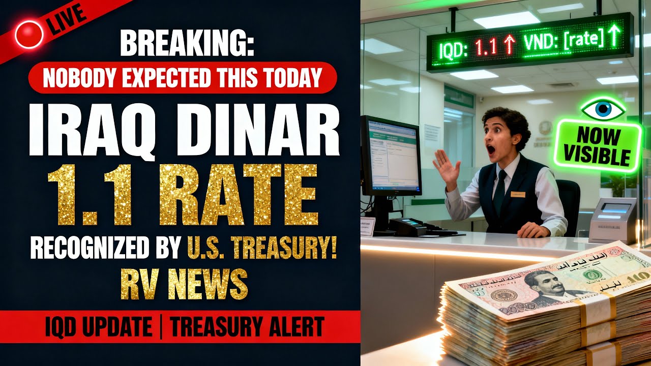 Nobody Expected This Today  Iraq Dinar 1.1 Rate Recognized by U.S. Treasury! 💥 Iraqi Dinar Rv  News