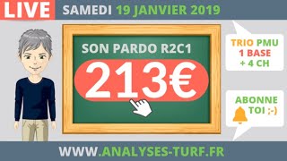COMMENT GAGNER 213 EUROS AU PMU PRONOSTIC QUINTE ANALYSES TURF du 19 janvier 201