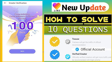 How To Get Verification Badge In Likee App | How To Solve 10 Questions For Likee App | 2022