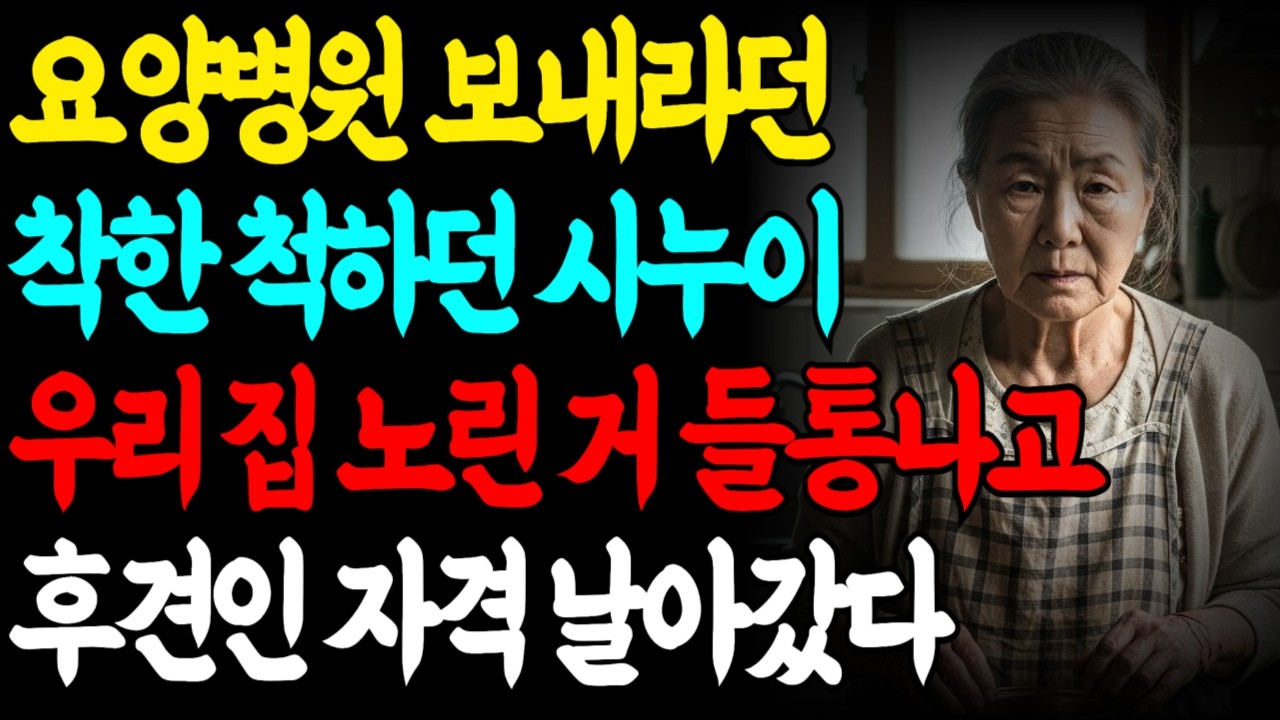 요양병원 보내라며 날 밀어내던 시누이, 우리 집 6억 노린 브로커였다는 증거가 나왔다 |시니어사연|시니어오디오|오디오사연