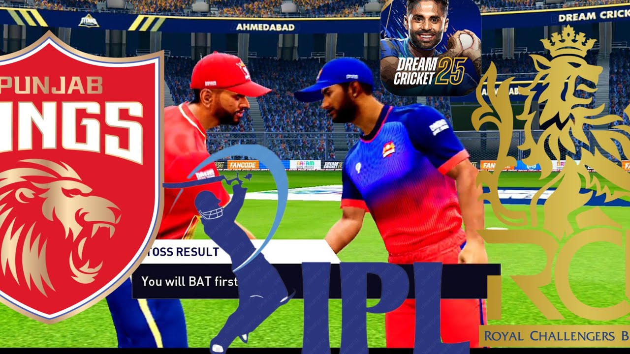 RCB VS PBKS IPL FINALS MATCH IN DREAM CRICKET 25 4K 😘😘❤️❤️💪💪