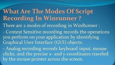 WinRunner Interview Questions and Answers for freshers and experienced– Part 4