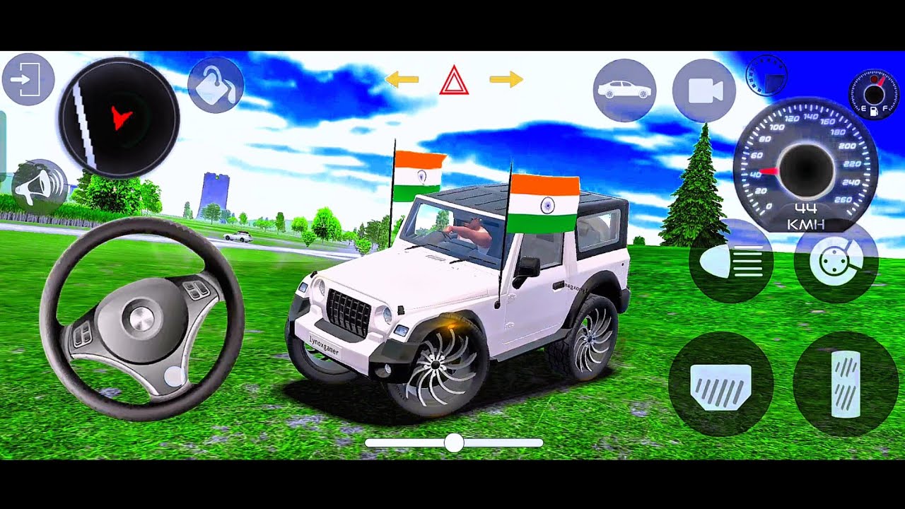 Modified Mahindra Thar😈Indian White Thar 🇮🇳 Offroad Driving& High Speed |Gadi Wala Game Android 2026