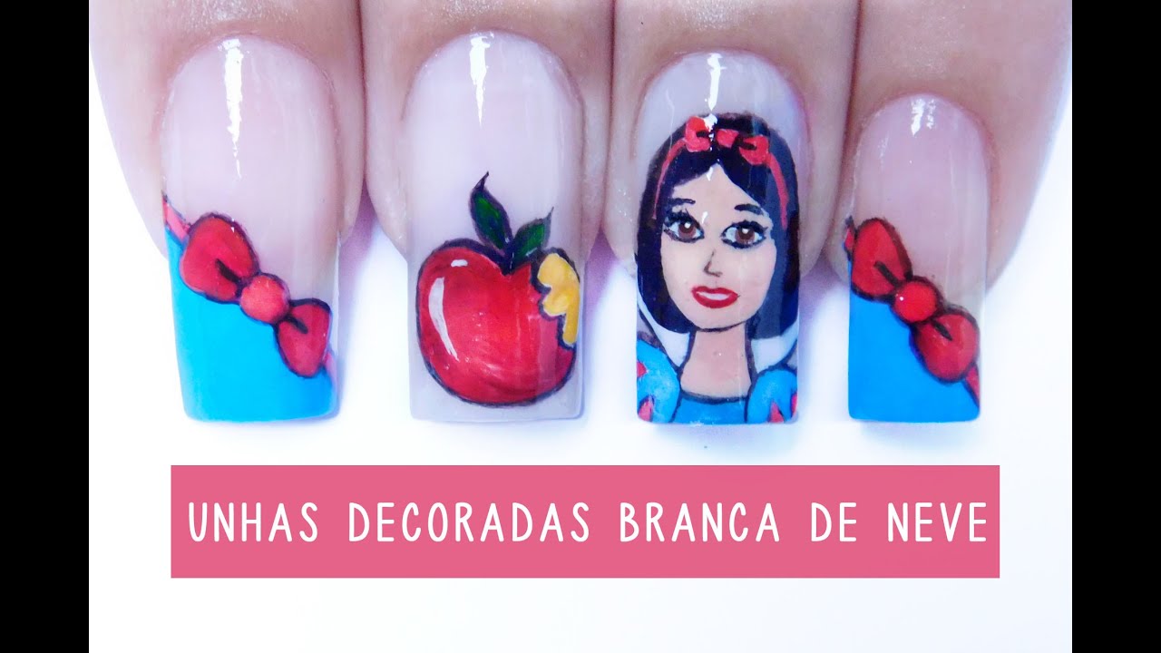 Unhas Decoradas Princesa Branca de Neve | Aline Makelyne