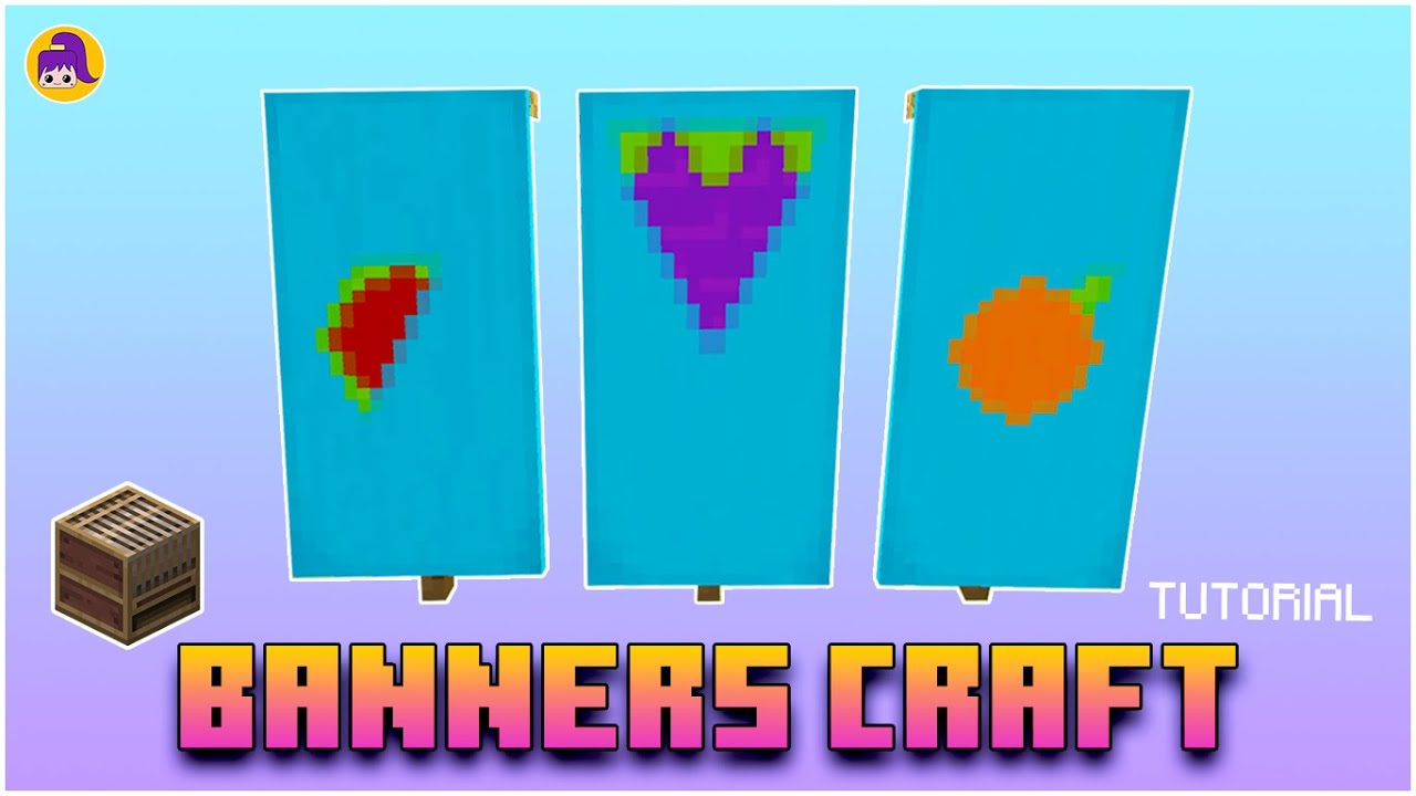 How to Craft Banners "Fruits" (pt.2) Minecraft tutorial YouTube