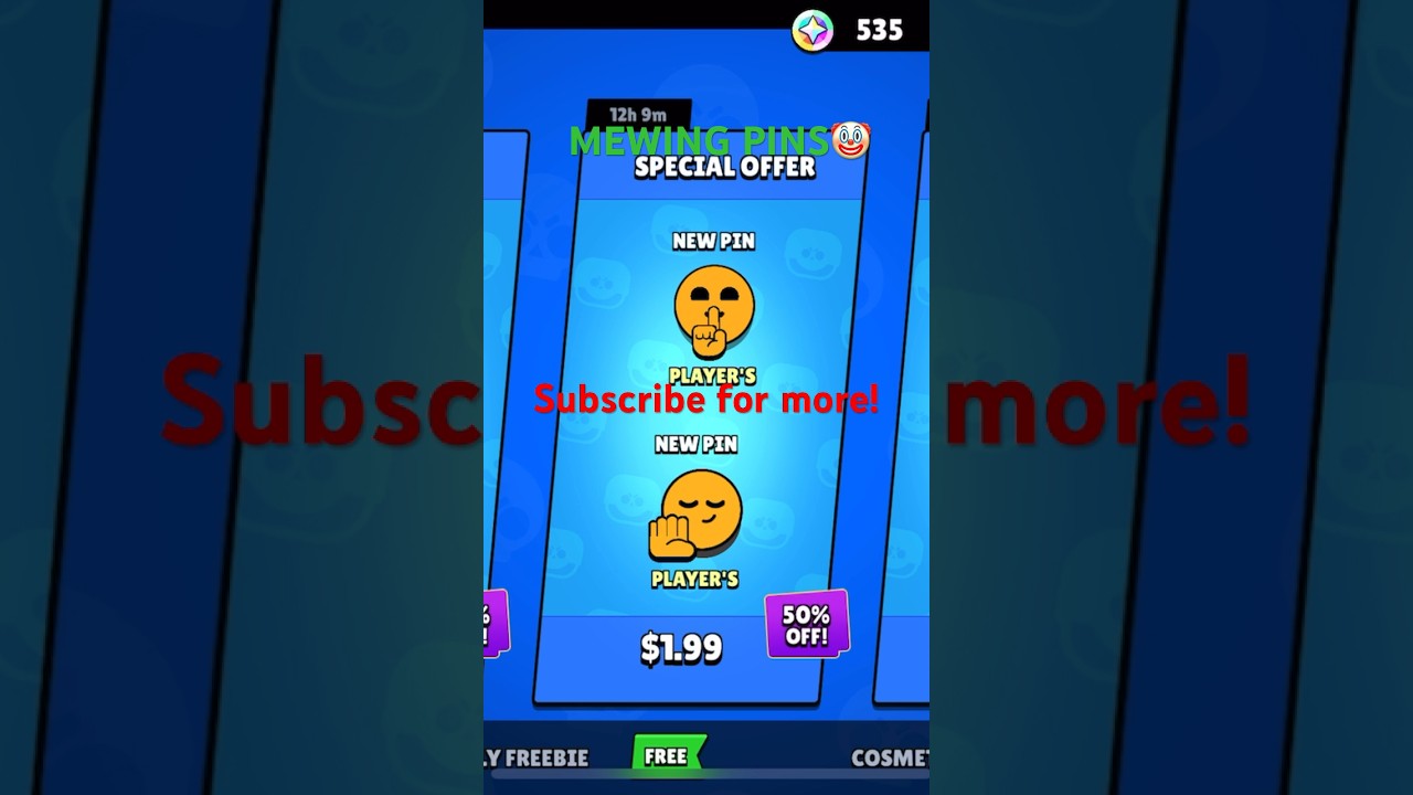 Mewing pin in Brawl stars!