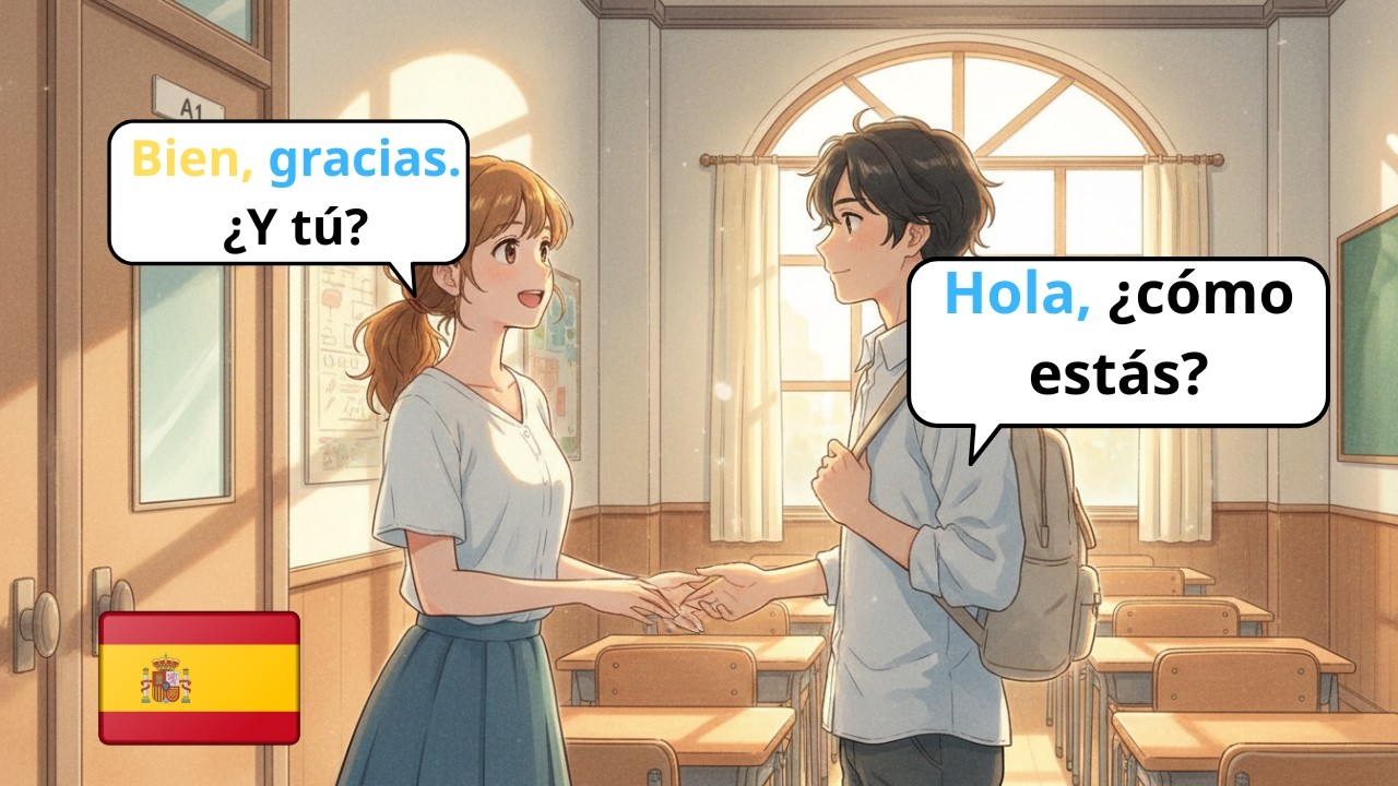 10 Easy Spanish Dialogues (A1–A2 Level) – Introducing Yourself | Real-Life Spanish Conversations