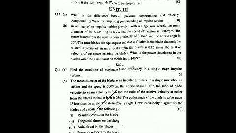 Steam Engineering ,  6th sem - main/back paper (2020)