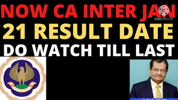 NOW CA INTER JAN 21 RESULT DATE