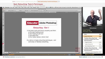 "Retouching: Tools & Techniques" | Adobe Photoshop CS6 with Educator.com