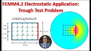FEMM 4.2 Electrostatic Application | Trough Test Problem (Solving & Results) Wealth