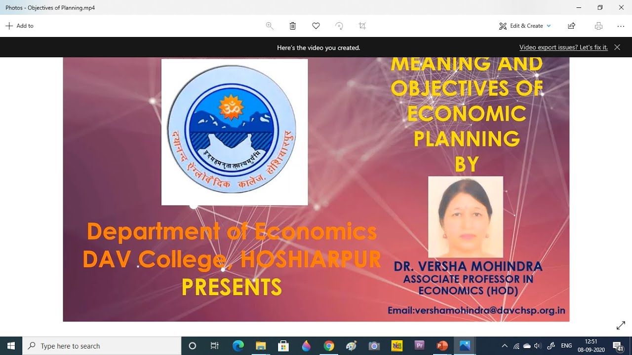 Meaning and Objectives of Economic Planning 