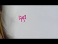 beautiful bow embroidery 🪡 |hand embroidery design #viralvideo #subscribemychannel 