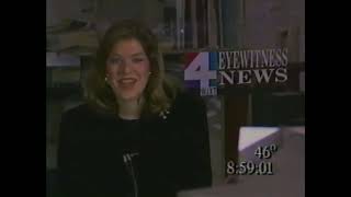 WJXT-TV 4 (CBS, Now Independent) CBS National ID & Eyewitness News “Around The Clock” brief (1990) 