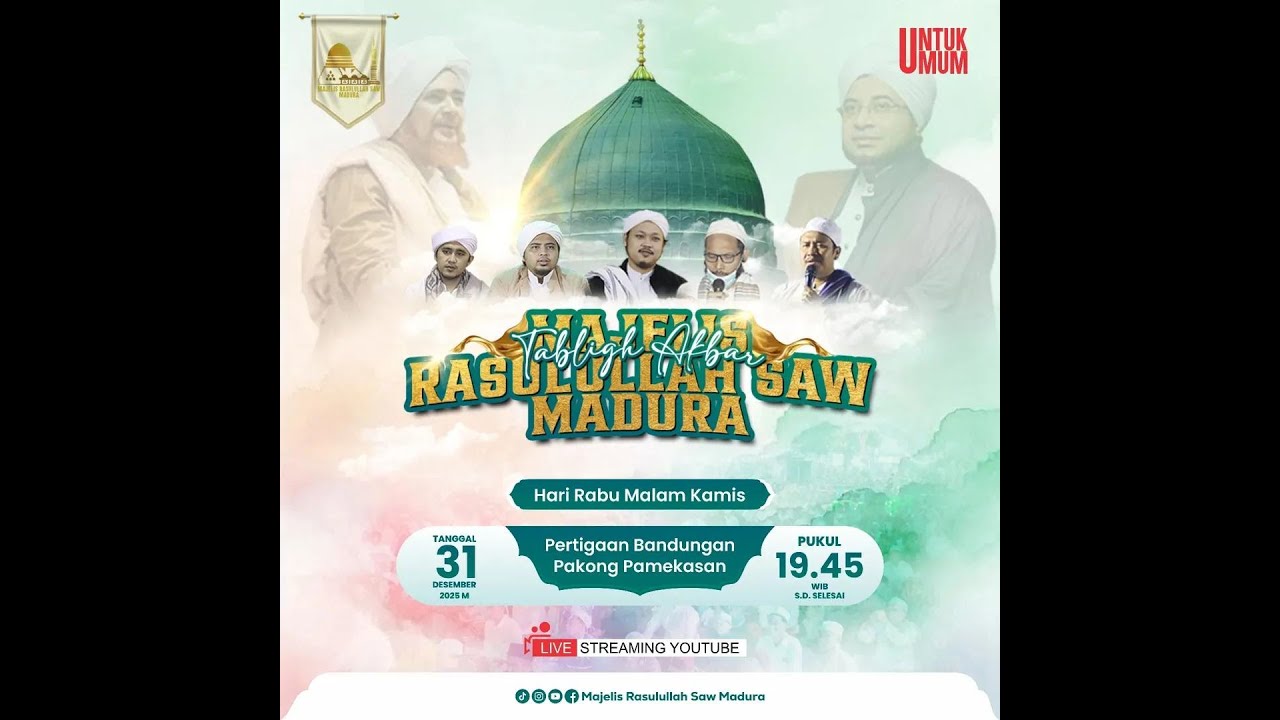 🔴Tabligh Akbar Majelis Rasulullah SAW Madura