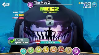 ALL MEGALODON AND THE MEG 2 MOVIE \u0026 TRAILER + MEGALODON GAMEPLAY - Hungry Shark World