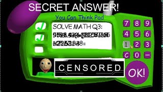 Details THE TRUE SECRET ANSWER TO BALDI'S IMPOSSIBLE QUESTION!!! | XPRESS LLC. Update