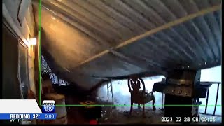 Snow-covered porch collapse caught on camera in Magalia