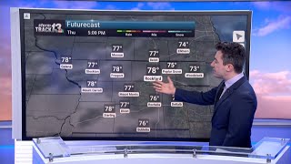 Dry Thursday, Friday, Saturday with storms returning on Sunday