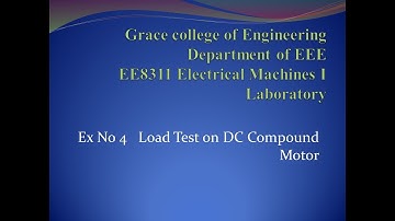 EX NO 4 Load test on DC compound Motor