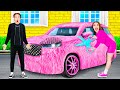 Pink Car vs Black Car Challenge | Funny Moments by Fun Fun Challenge