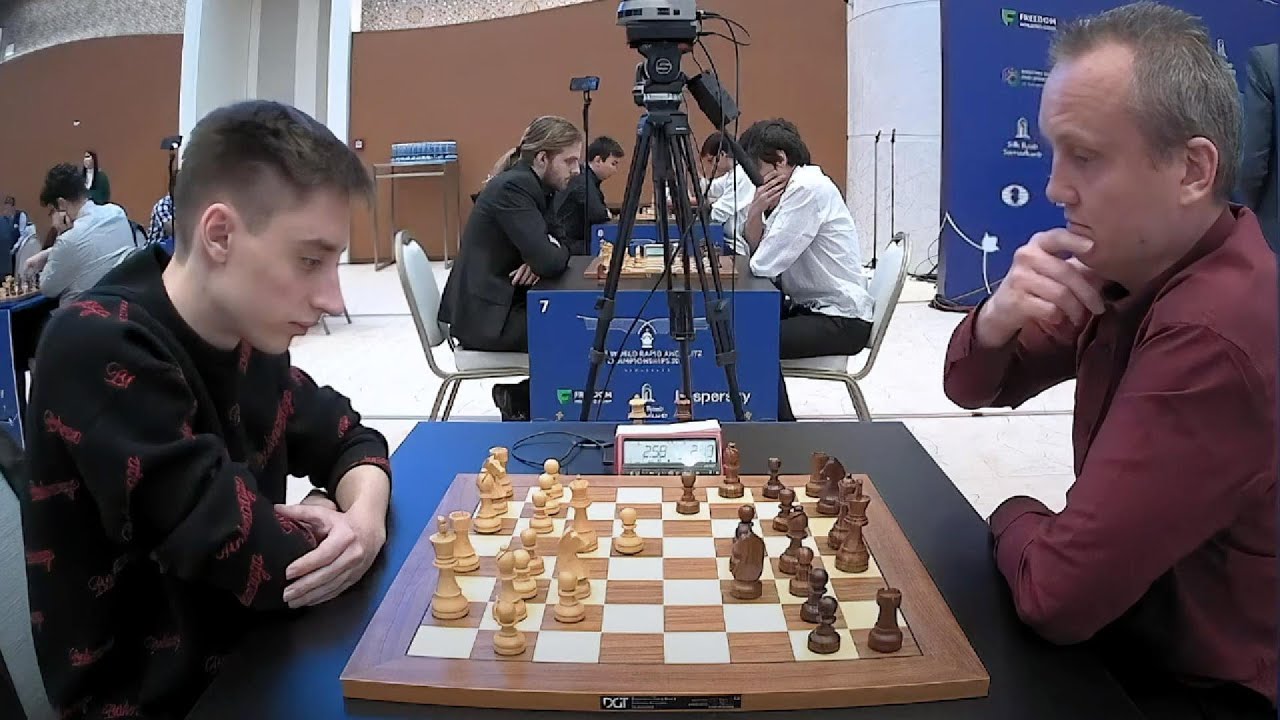 Daniil Dubov  2763 vs. Timur Gareyev  2569 / FIDE World Blitz 2023 / 