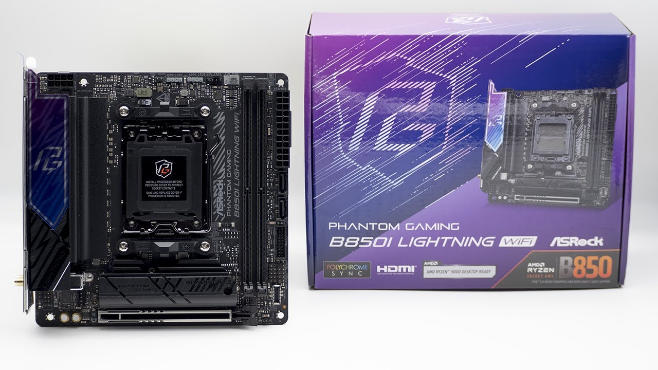 ASRock B850I LIGHTNING WiFi Unboxing | Silent ASMR - YouTube